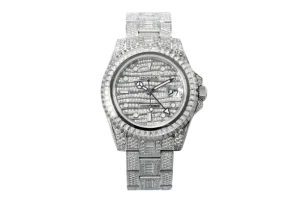 Rolex GMT-Master II Silver diamond watch