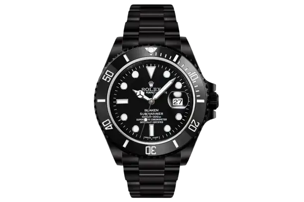 Rolex Submariner Black Dial Black Bezel Watch