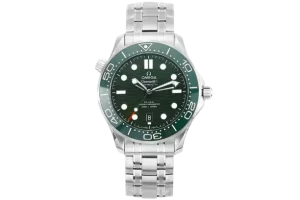 Omega Seamaster Diver 300M Co-Axial Master Chronometer 42mm Green Dial Stainless Steel Watch 210.30.42.20.01.001